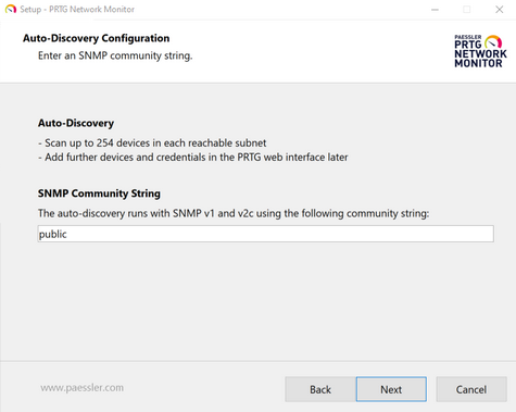 Setup Dialog: Auto-Discovery Configuration Setup Dialog: Auto-Discovery Configuration
